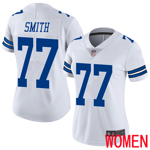 Women Dallas Cowboys Limited White Tyron Smith Road 77 Vapor Untouchable NFL Jersey